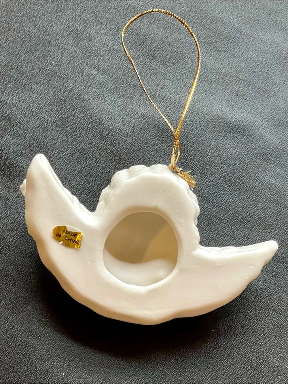 Set of 4 Cherub Ornaments-Glazed Porcelain
